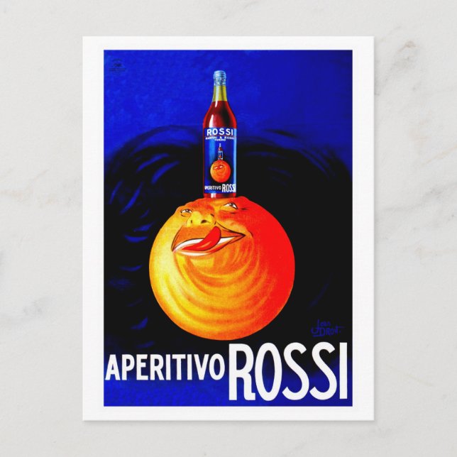 Vintage Italian aperitivo advertising Postcard (Front)