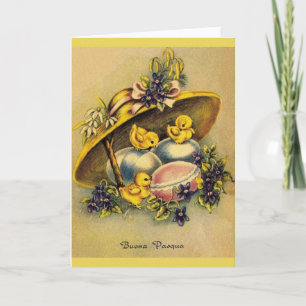 Vintage Italian Buona Pasqua Easter Card