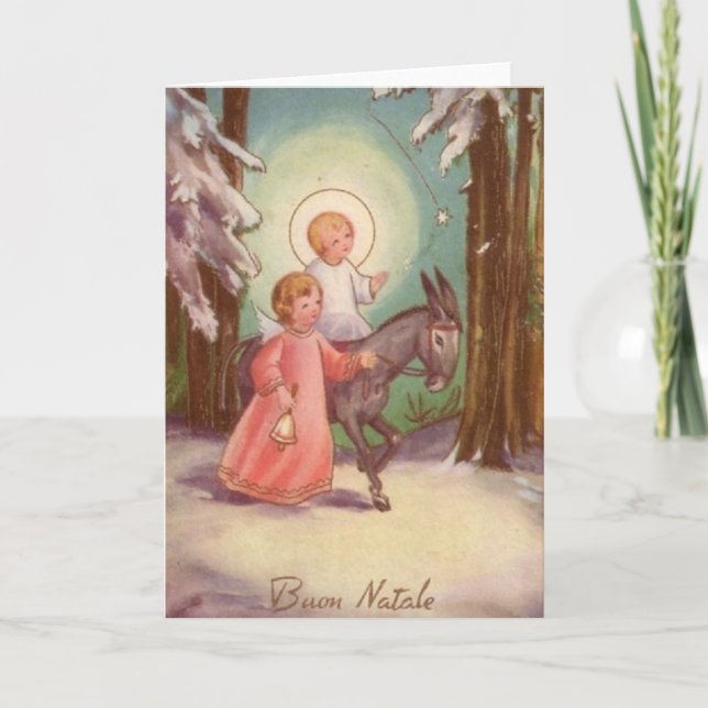 Vintage Italian Christmas Card (Front)