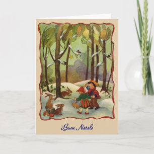 Vintage Italian Christmas Greeting Card