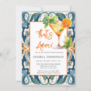 Vintage Italian Citrus Orange Bridal Shower Invitation