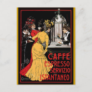 Vintage Italian Coffee espresso advertisement Postcard