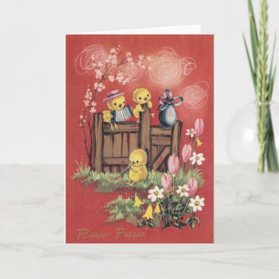 Vintage Italian Easter Greeting Card