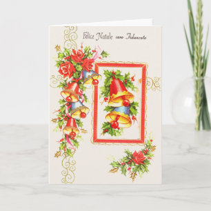 Vintage Italian Fiance Christmas Greeting Card