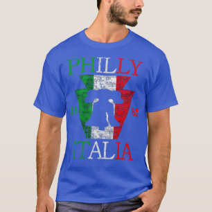 Vintage Italian Flag Liberty Bell Philly Fan Phila T-Shirt