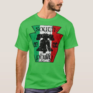 Vintage Italian Flag Liberty Bell Philly Fan Phila T-Shirt