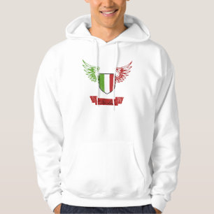 Vintage Italian Flag Wings Hooded Sweatshirt