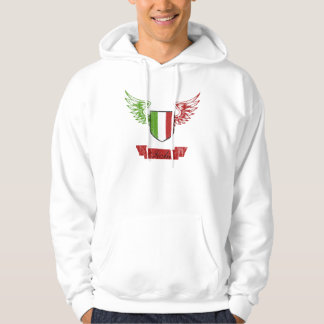 Vintage Italian Flag Wings Hooded Sweatshirt