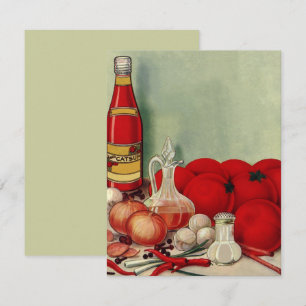Vintage Italian Foods Tomato Catsup Invitation