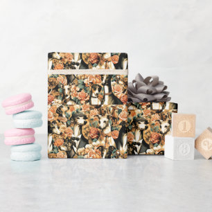 Vintage Italian Greyhound Illustration Wrapping Paper
