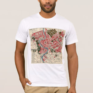 Vintage Italian Italy Roma Map of Rome T-Shirt