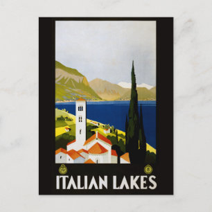 Vintage Italian Lakes Italy postcard