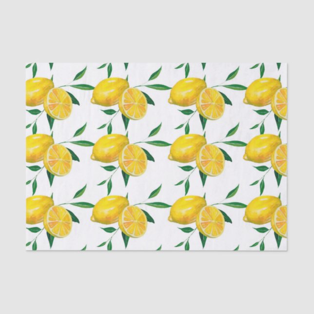 Vintage Italian Lemons Decoupage Tissue Paper (Front)
