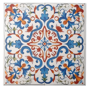 Vintage Italian Mediterranean Pattern Tile