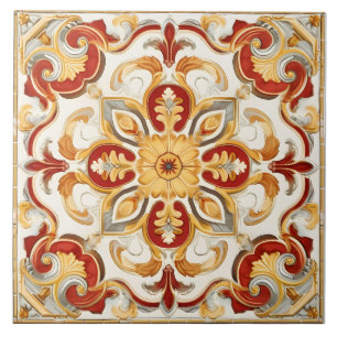 Vintage Italian Mediterranean Pattern Tile