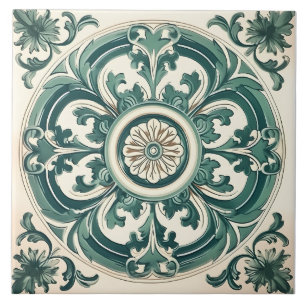Vintage Italian Mediterranean Pattern Tile