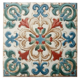 Vintage Italian Mediterranean Pattern Tile