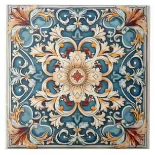 Vintage Italian Mediterranean Pattern Tile