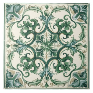 Vintage Italian Mediterranean Pattern Tile