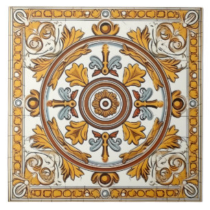 Vintage Italian Mediterranean Pattern Tile