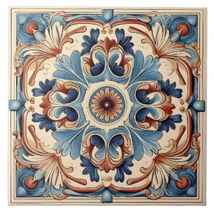 Vintage Italian Mediterranean Pattern Tile