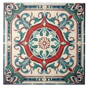 Vintage Italian Mediterranean Pattern Tile