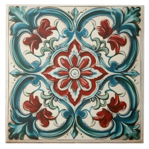 Vintage Italian Mediterranean Pattern Tile