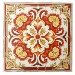 Vintage Italian Mediterranean Pattern Tile