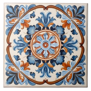 Vintage Italian Mediterranean Pattern Tile