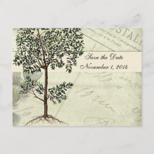 Vintage Italian Myrtle Save the Date Announcement Postcard
