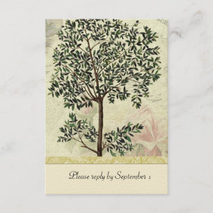 Vintage Italian Myrtle Tree rsvp with envelope