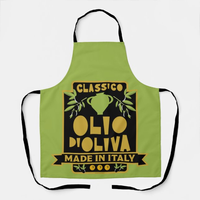 Vintage Italian Olive Oil Apron (Front)