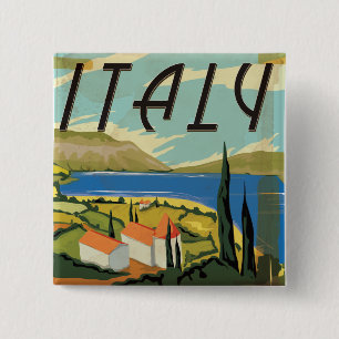Vintage Italian Poster 15 Cm Square Badge