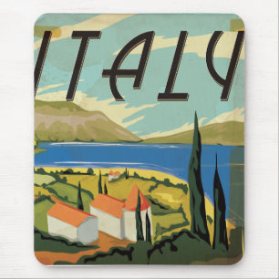 Vintage Italian Poster Mouse Mat