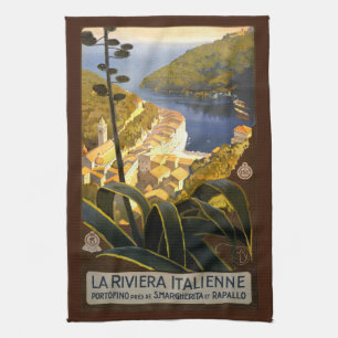 Vintage Italian Riviera hand towel