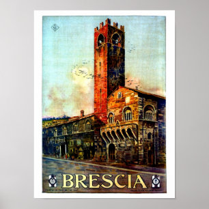 Vintage Italian Travel poster Brescia