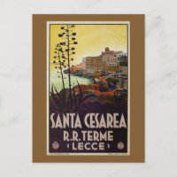 Vintage Italian travel Santa Cesarea Terme Lecce