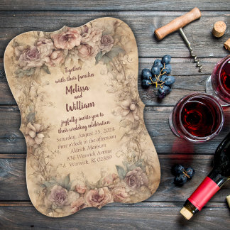 Vintage Italian Wedding Invitation