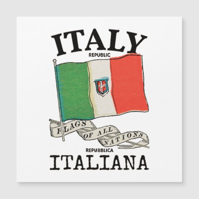 Vintage Italy Country Flag (Front)