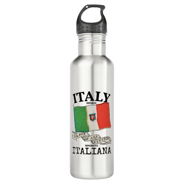Vintage Italy Country Flag 710 Ml Water Bottle (Front)