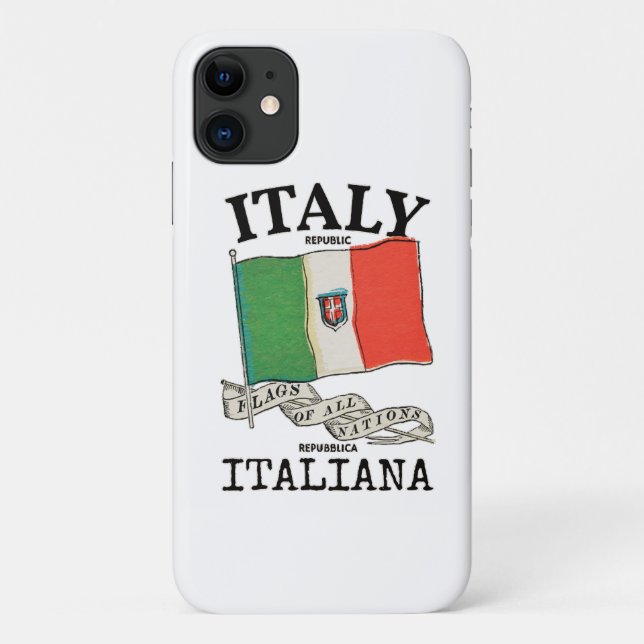Vintage Italy Country Flag Case-Mate iPhone Case (Back)