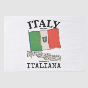 Vintage Italy Country Flag Tissue Paper