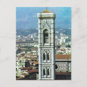 Vintage Italy, Firenze, Duomo, Giotto's belltower Postcard