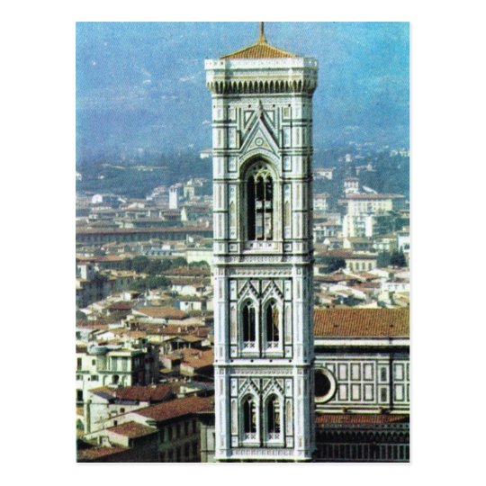 Vintage Italy, Firenze, Duomo, Giotto's belltower Postcard