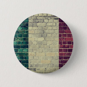 Vintage Italy flag 6 Cm Round Badge