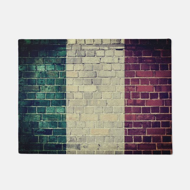 Vintage Italy flag Doormat (Front)