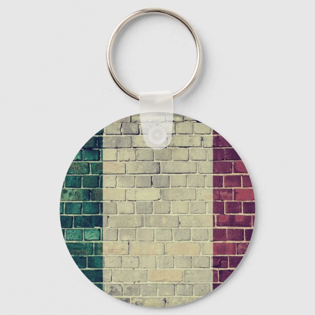 Vintage Italy flag Key Ring (Front)