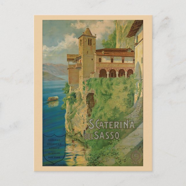 Vintage Italy Italian Monastery Travel Postcard (Front)