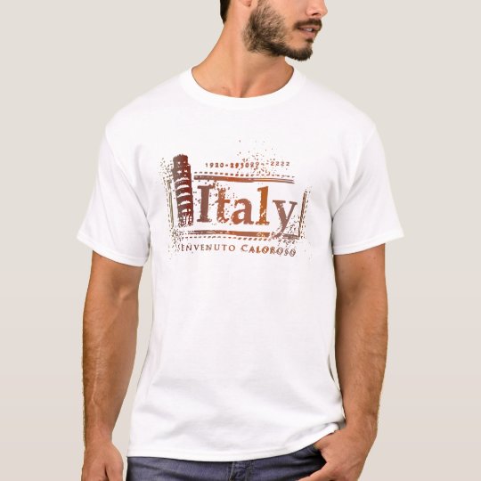 Vintage Italy Leaning Tower of Pisa Postage Seal T-Shirt