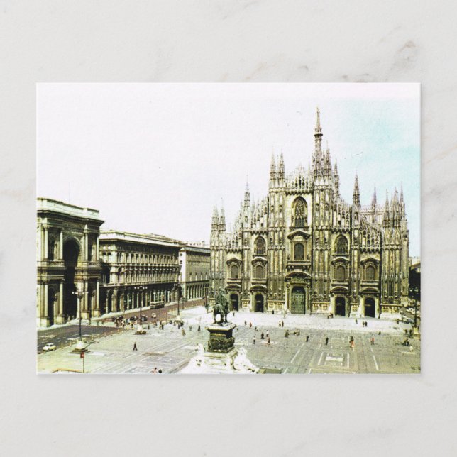Vintage Italy, Milan Cathedral Postcard (Front)